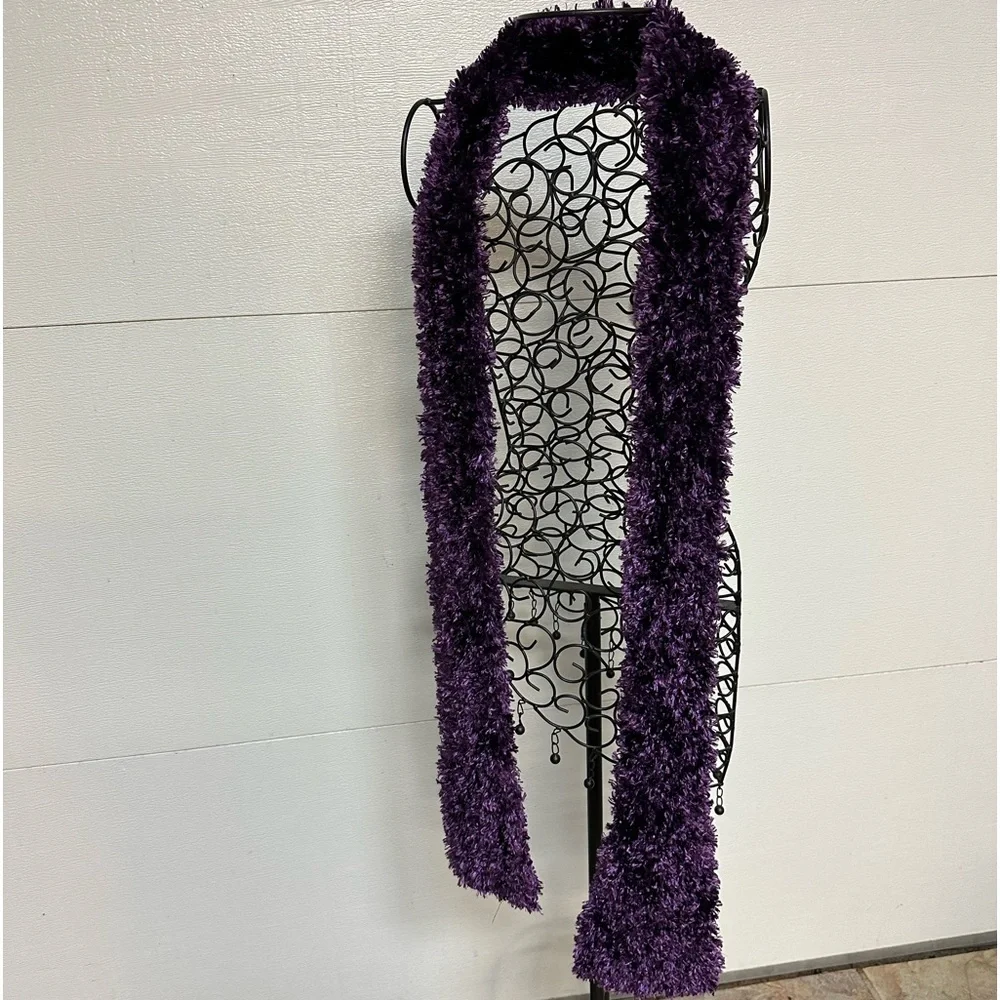 NEW Purple Fuzzy Soft Multifunctional Ladies Scarf Size O/S NWOT